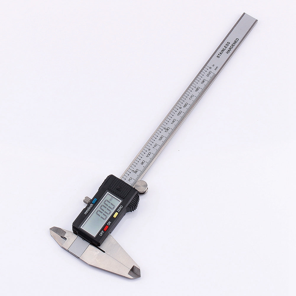 0-200mm LCD Digital Vernier Caliper Stainless Steel Micrometer Electronic Gauge Measuring Tool