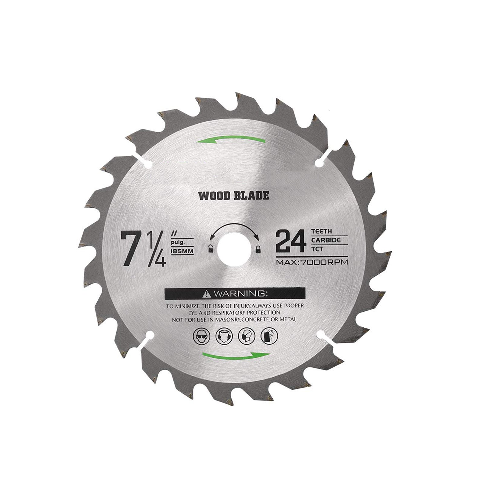 Circular Saw Blade 7-1/4''(185MM) 24 Tooth  Tungsten Carbide Tipped Circular Wood Cutting Saw Blade with 20mm Arbor for Wood Cutting Max Speed 7000RPM  Anti-clockwise Cutting Direction EU