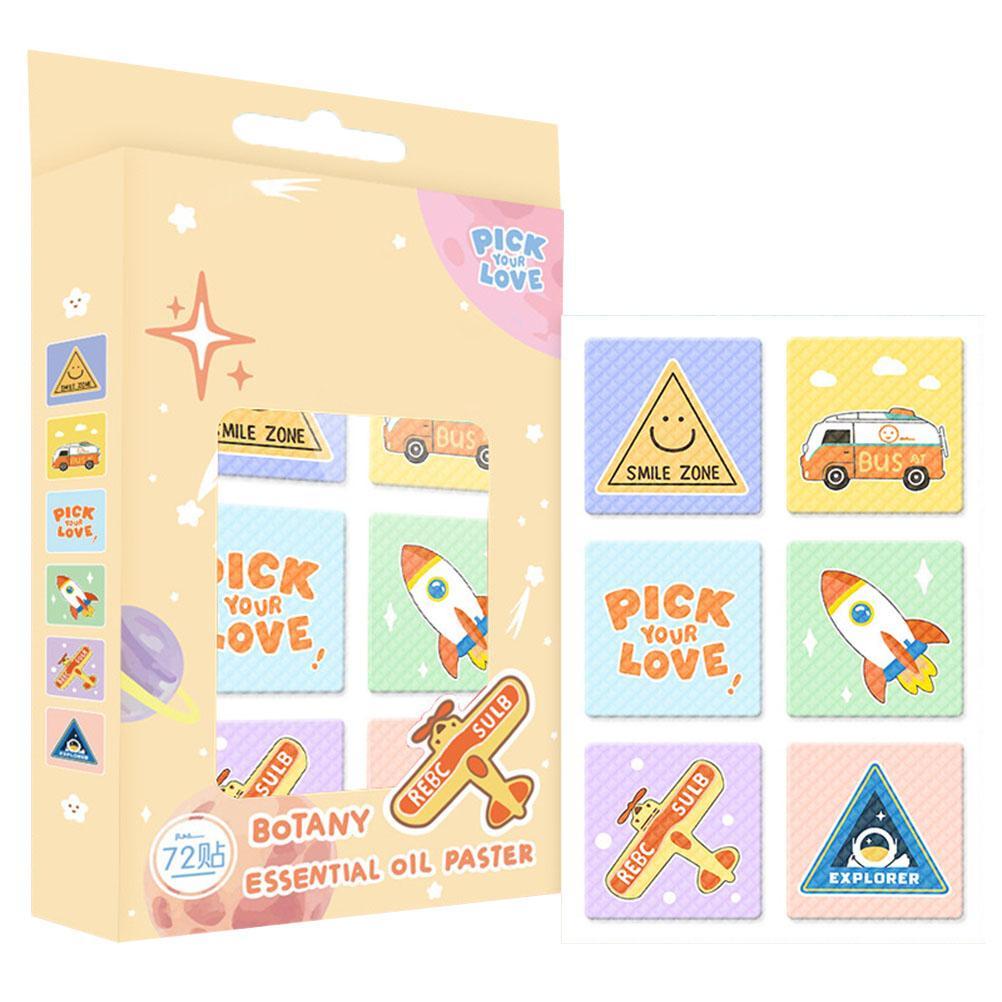 72 Pcs Mosquito Patches Stickers for Adult Kids Plant Essential Oil Mosquito Repellent Stickers for Outdoor Indoor Camping Travel
