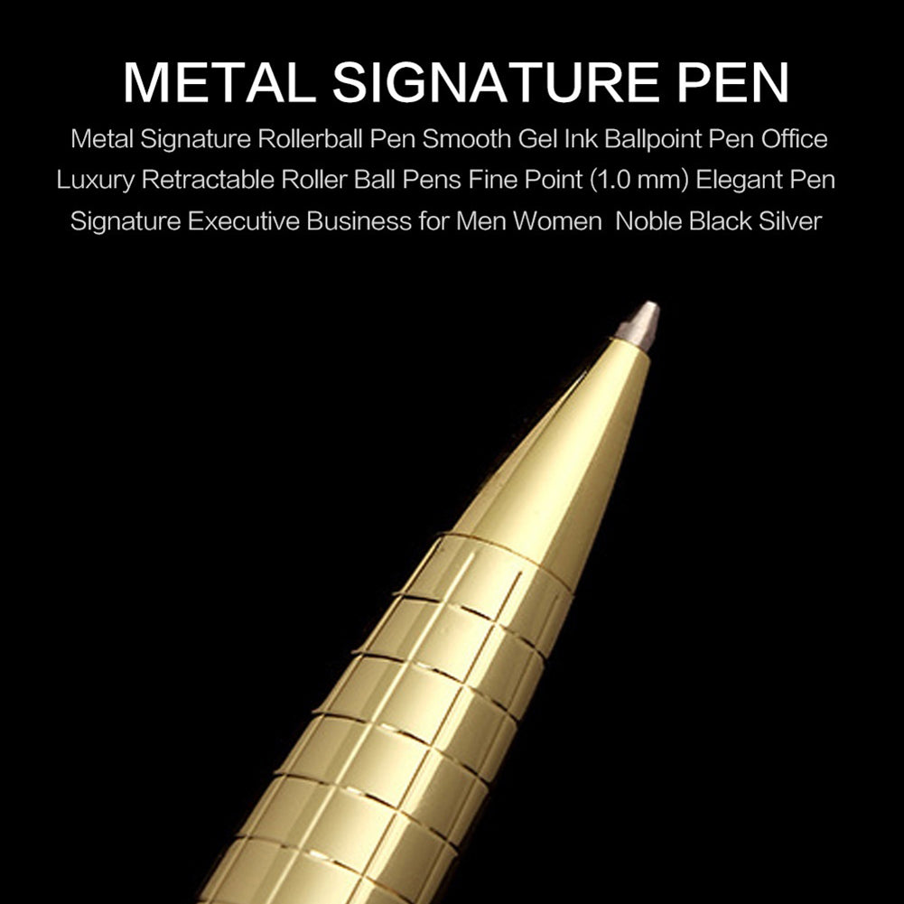 Retractable Twist Metal Ballpoint Pen Black Ink Medium Point 1.0mm  Writing Metal Ball Point Pen for School Business Office