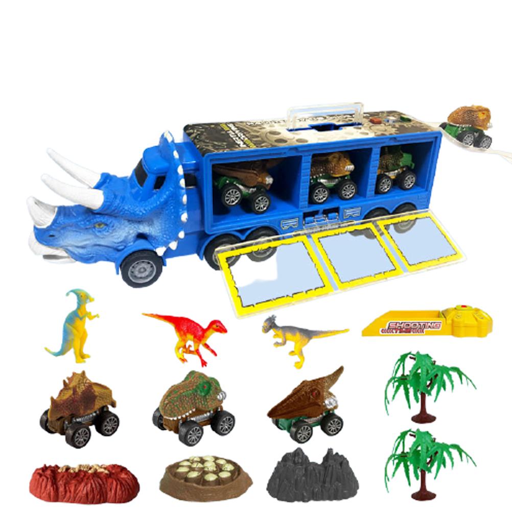 Dinosaur Truck Toys For Boys Gift Dinosaurs Transporter Truck Storage Car Toy Portable Handle Best Electric Inertia Pull Back Toy