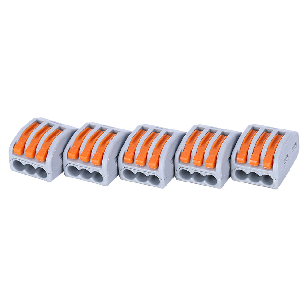 10pcs PCT-213 Compact Wiring Connector 3 Way Push in Lighting Electrical Cable Fast Connection