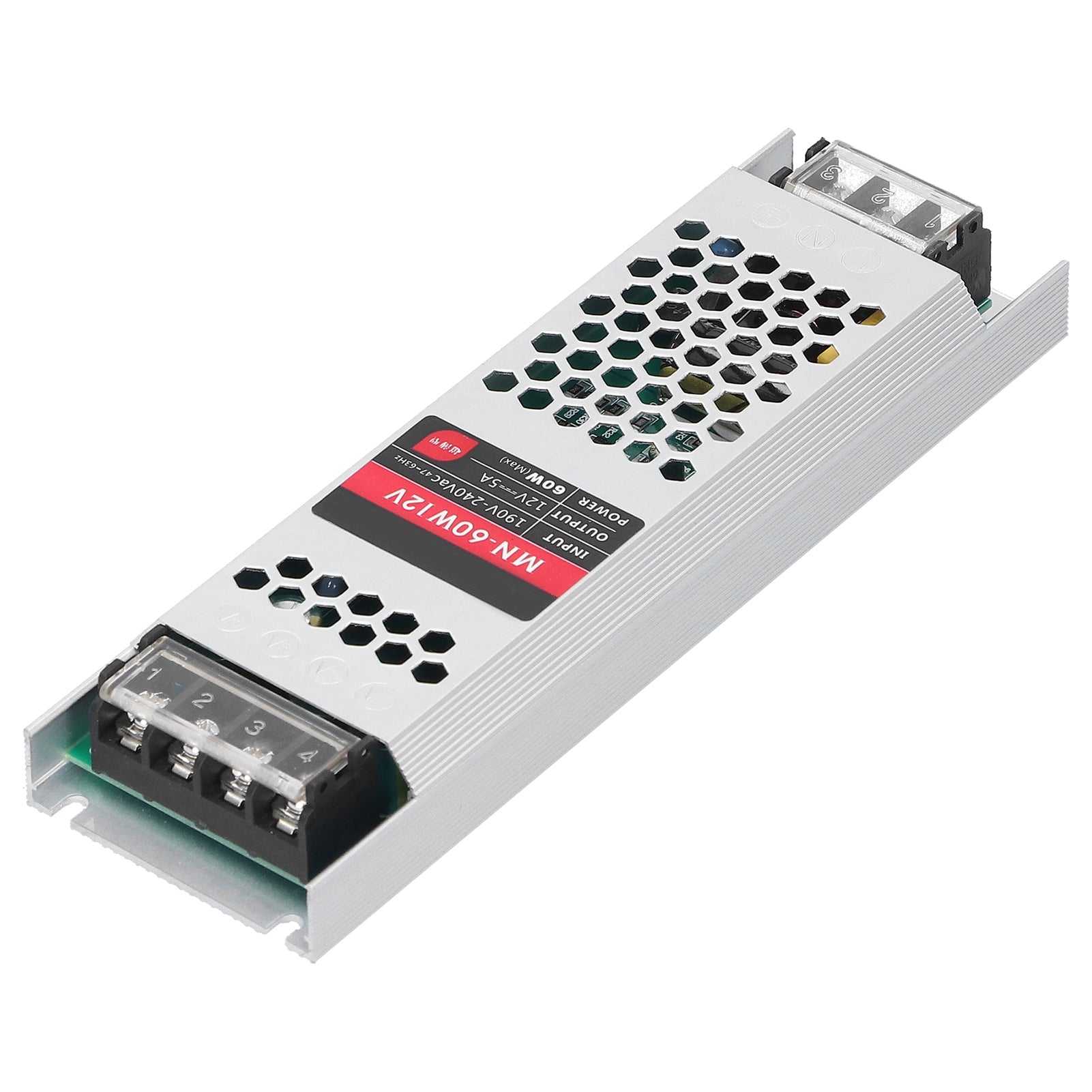 LED Switch Power Supply Driver UltraThin Long Strip Waterproof Transformer Adapter 60W(DC12V )