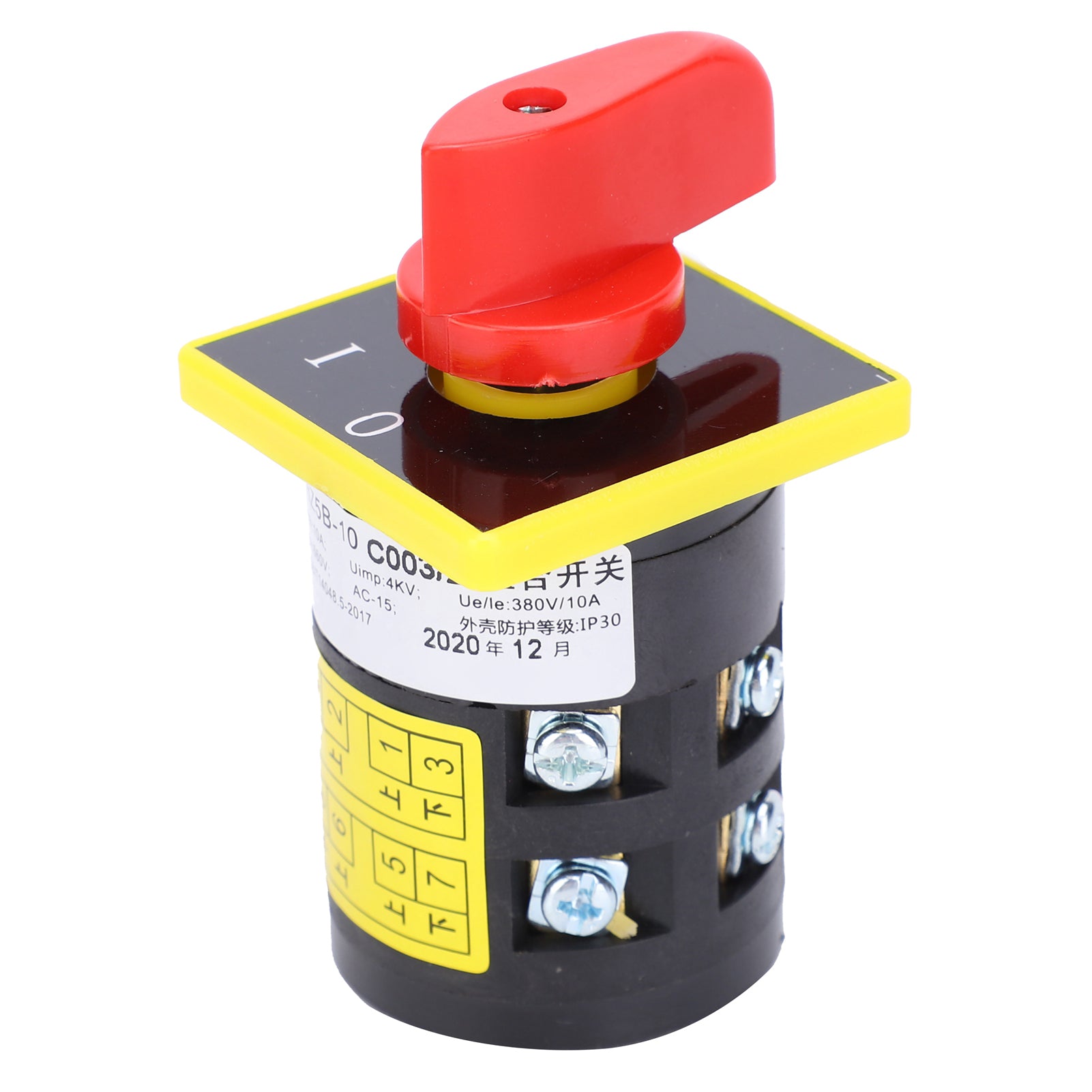 Universal Transfer Changeover Switch Positioning Type OnOff Cam Switches 380V 10A IP10 Shell