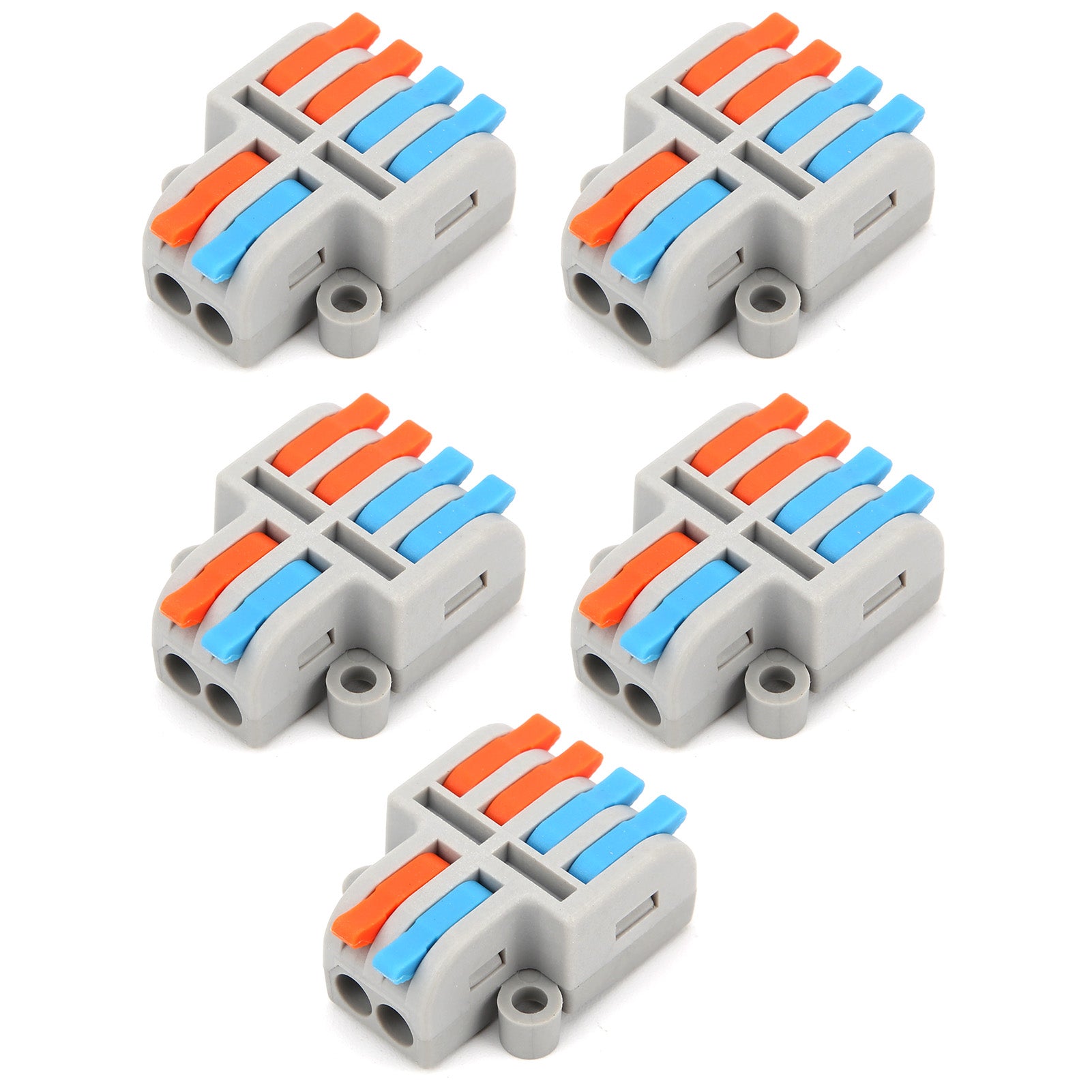 5Pcs Lever Nut Connector Quick Assortment Compact Splice for Hard/Soft Wire /4KV 32A