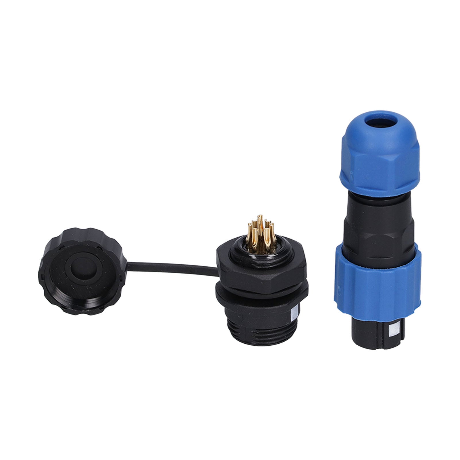 Aviation Plug Socket Safe Reliable Oxidation Resistance Durable Compact Connector for Program Controlled Machines(7 Pin（ 5A） )