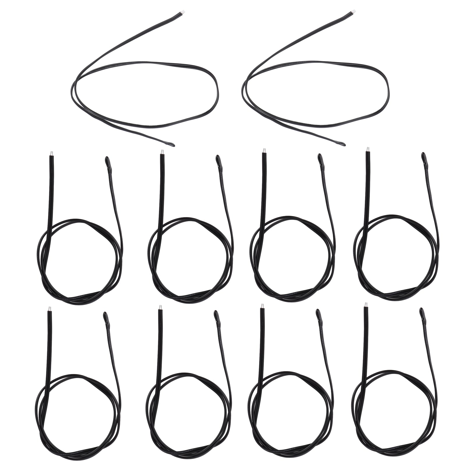 10Pcs NTC Temperature Sensor PVC Epoxy Resin Temp Thermal Thermistor Probe for Automobiles 500mm10K B3435