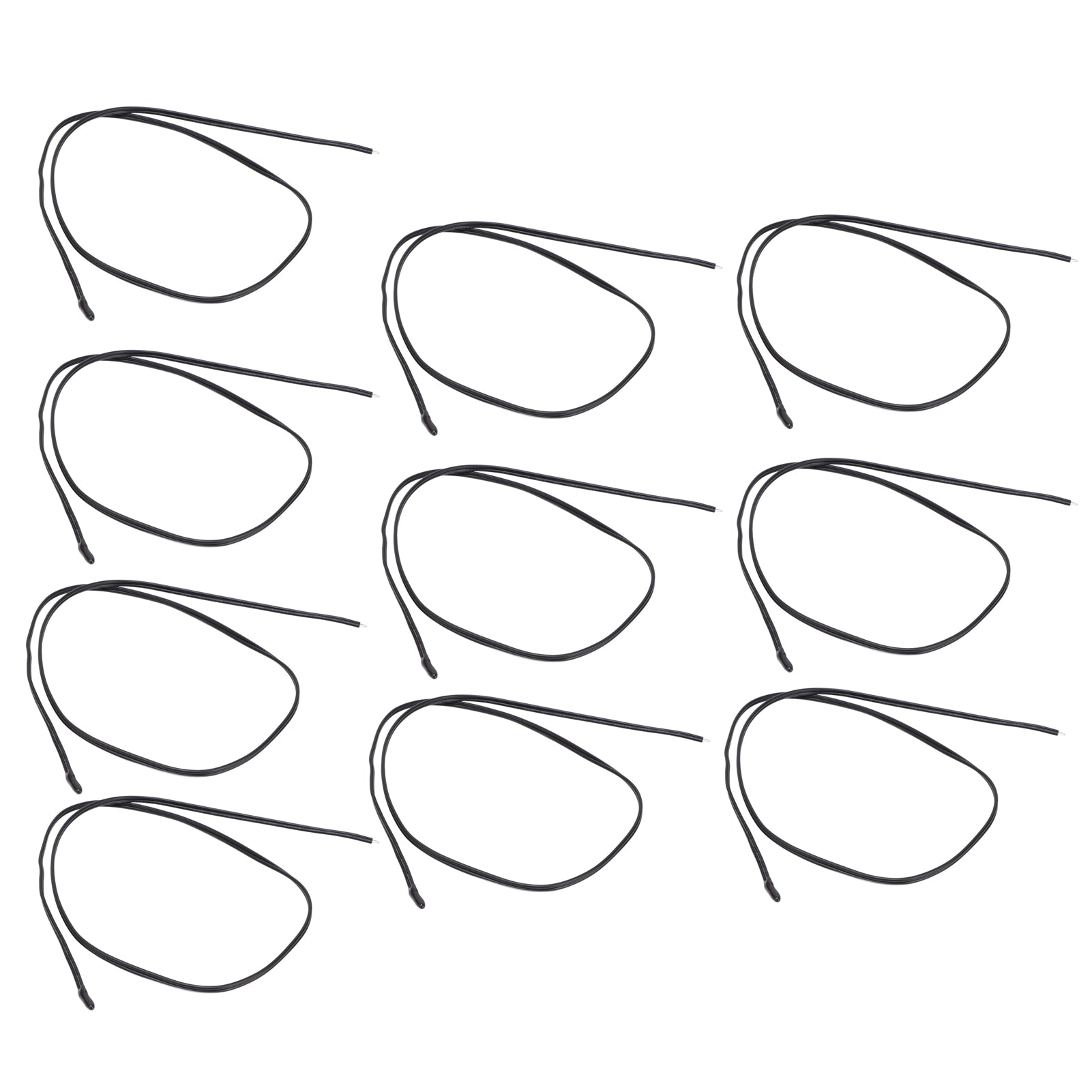 10Pcs NTC Temperature Sensor PVC Epoxy Resin Temp Thermal Thermistor Probe for Automobiles 500mm10K B3435