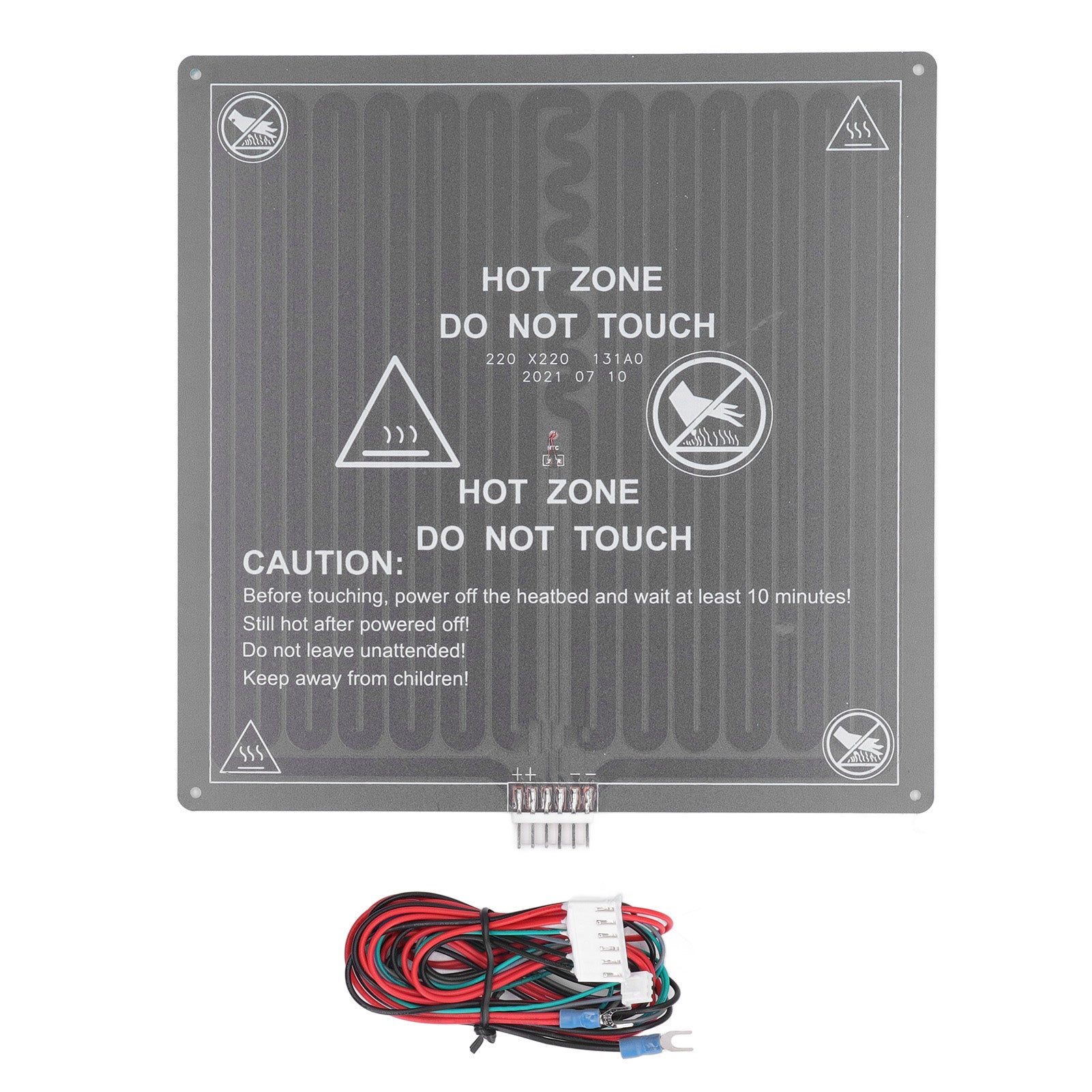 3D Printer Hot Bed Plate Aluminum Heated Mat Replacement 12V with Wire for Anet A8 A6