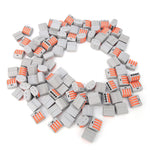 100pcs 4 Way Spring Lever Terminal Block Reusable Electrical Wire Cable ConnectorPCT-214