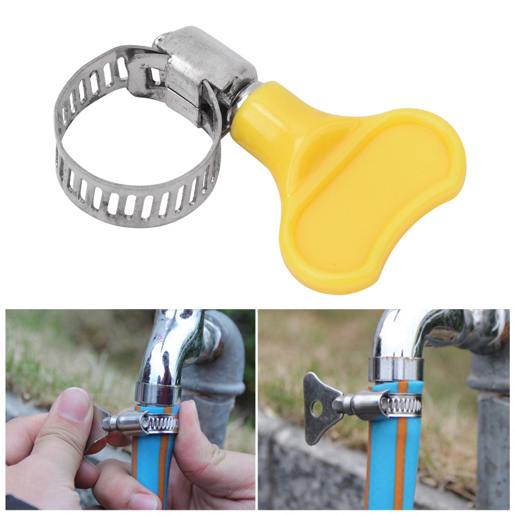 10 Pcs Stainless Steel Hose Clamp with Plastic Handle Pipe Tube Clips18~29mm