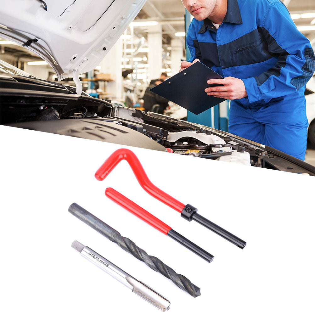 20 Pcs Thread Repair Kit M9x1.5 Stainless Steel Rethreading Tap Set for Female Thread Repairing