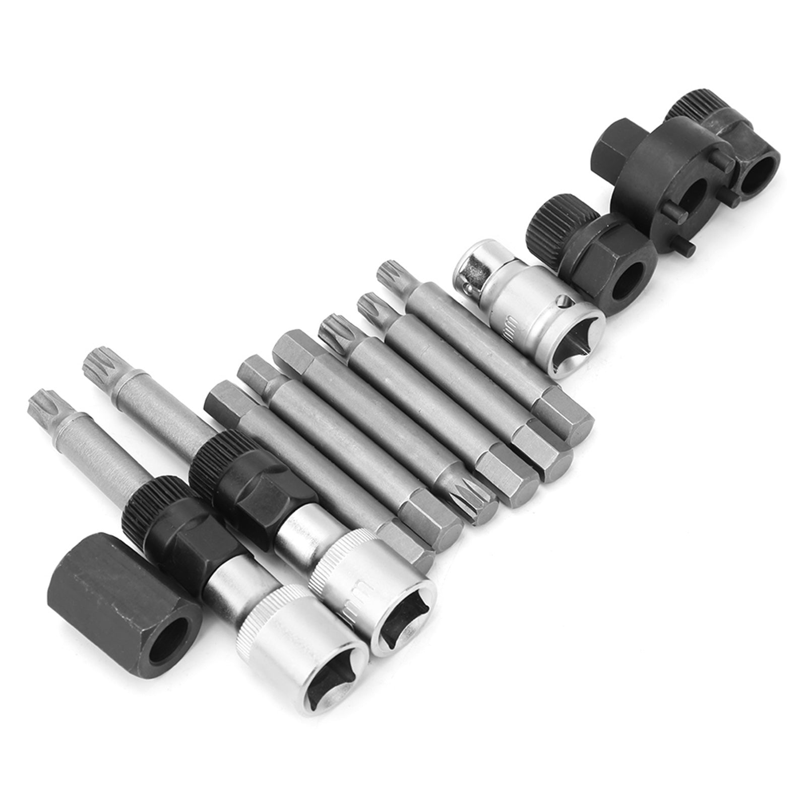 13pcs Alternator Freewheel Pulley Removal Socket Bit Set Service Hand Tool Kit