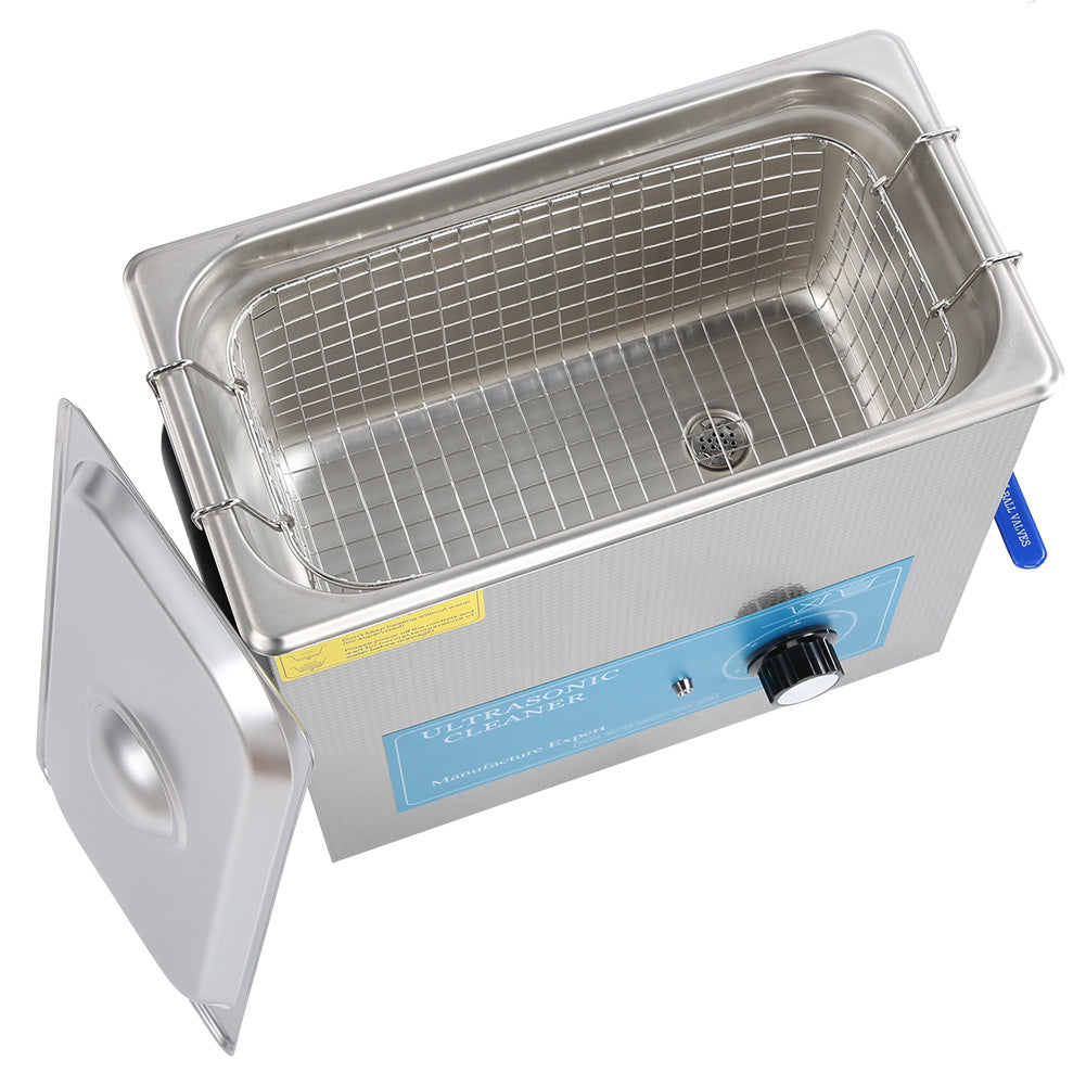 360T Ultrasonic Cleaning Machine Mechanical Timing Cleaner Equipment 6.5L 0~20minEU Plug 200~240V