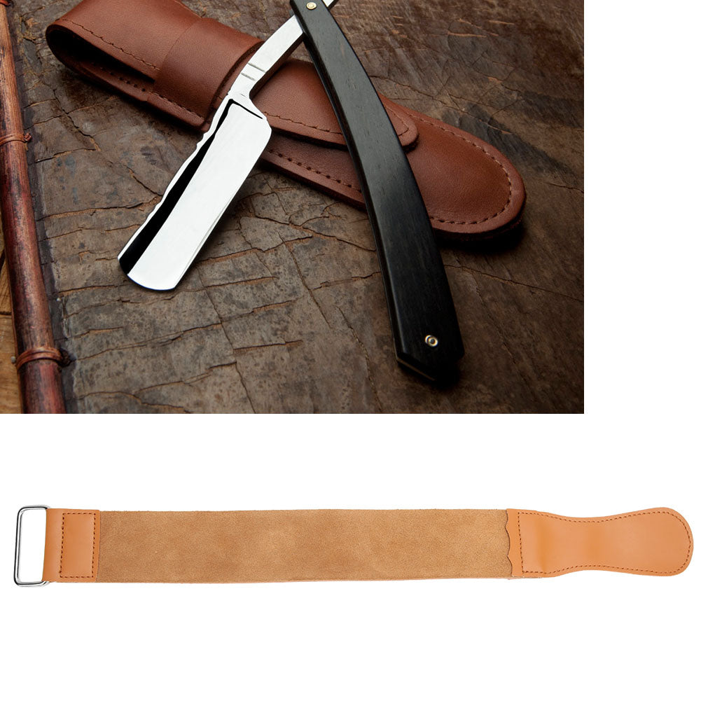 Swing Knife Cloth Double Layer Cowhide Shaver Hardware Metal Ring Accessories 46cm