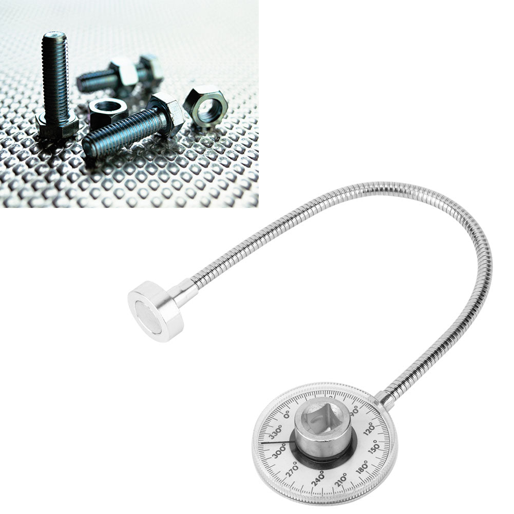 1/2in Torsion Angle Gauge Torque 360 Degrees Angle Measuring Gauge with Strong Magnetism