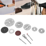 60Pcs Electric Grinding Set 8-Hole Saw Blade Rod Black Mesh  Red Sandpaper Grinder Tools