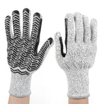Cut Resistant Gloves HPPE Silica Gel Level 5 13 Stitches Heather Grey Type Hand Protection