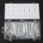 144Pcs Cotter Pin Assortment Set Kit Iron Industrial Supplies Fastener Manual Tools