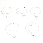 5PCs Magnifier Frame Watchmaker Tool Silver Round Wire Adjustable Perimeter Alloy Steel Durable