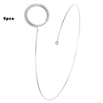 5PCs Magnifier Frame Watchmaker Tool Silver Round Wire Adjustable Perimeter Alloy Steel Durable