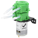 Peristaltic Pump Double Head Mini Dosing Water for Viscous NonViscous Liquid 2x4mm Hose(DC12V )