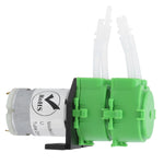 Peristaltic Pump Double Head Mini Dosing Water for Viscous NonViscous Liquid 2x4mm Hose(DC12V )