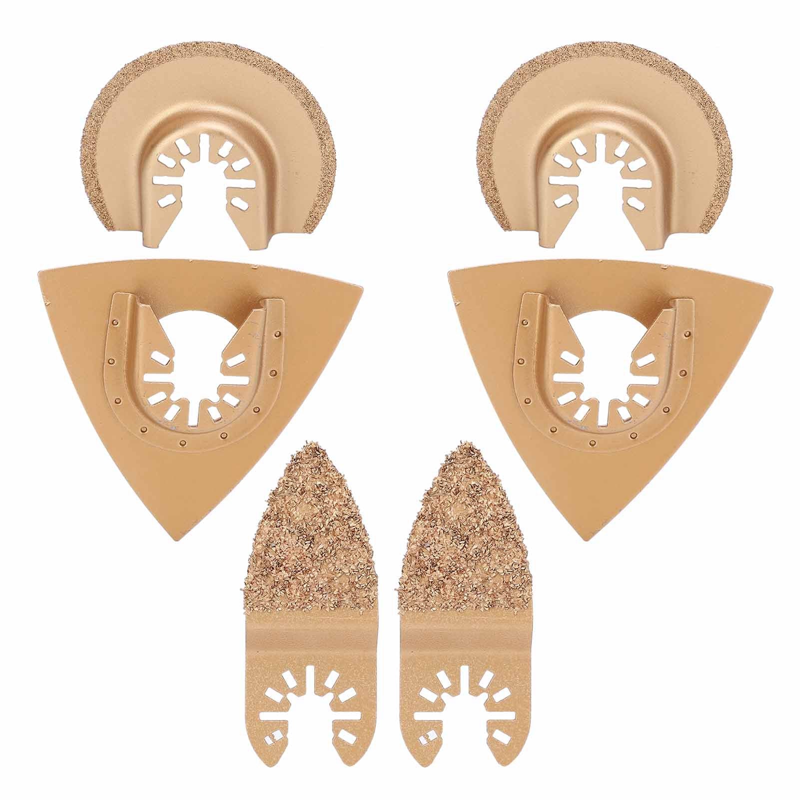 6PCS Hard Alloy Saw Blades Multifunctional Oscillating Saw Blades Tool Woodworking Supplies