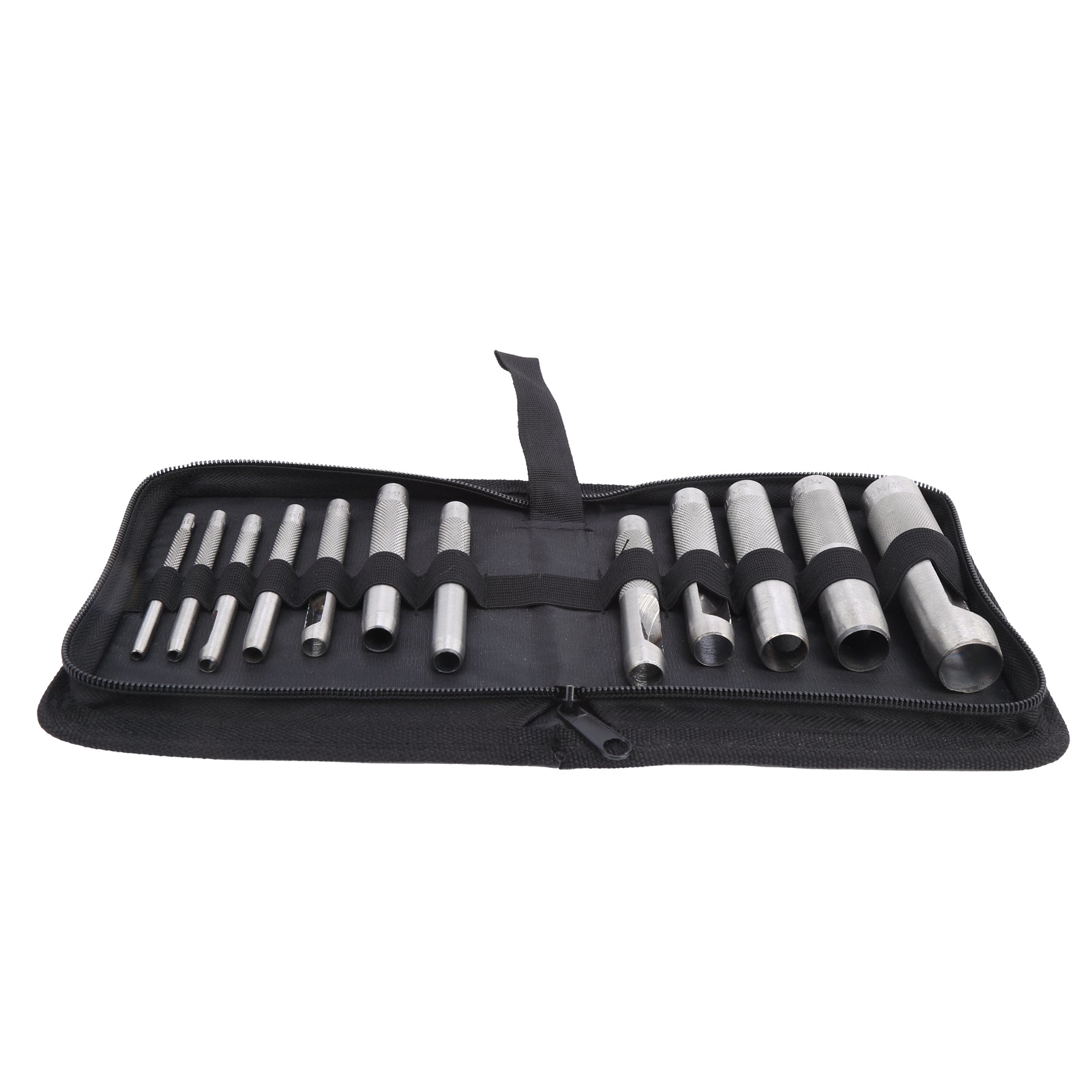 12Pcs Carbon Steel Leather Puncher Belts Hole Manual Chisel Punch Tools Hardware 3‑19mm