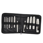 12Pcs Carbon Steel Leather Puncher Belts Hole Manual Chisel Punch Tools Hardware 3‑19mm