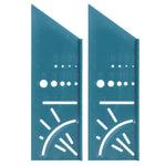 2PCS Multifunctional Woodworking Ruler 3D Angle Measuring Gauge Measuring Tools