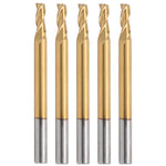 5Pcs 3‑Flute Flat End Milling Cutter Ti Plating Router Bits 3.175 x 2.5 x 6 x 40