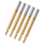 5Pcs 3‑Flute Flat End Milling Cutter Ti Plating Router Bits 3.175 x 2.5 x 6 x 40
