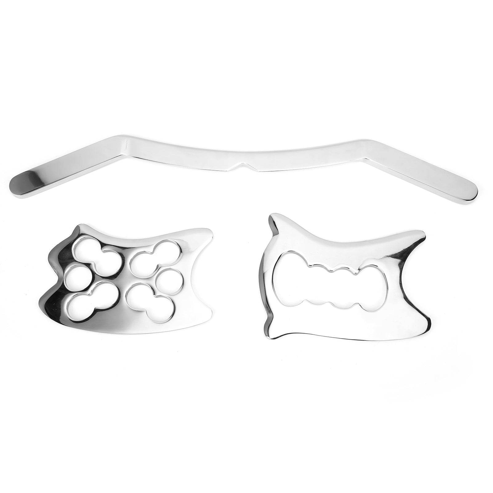 3pcs / set Stainless Steel Gua Sha Scraping Plate Body Massage Tools for Neck Shoulder