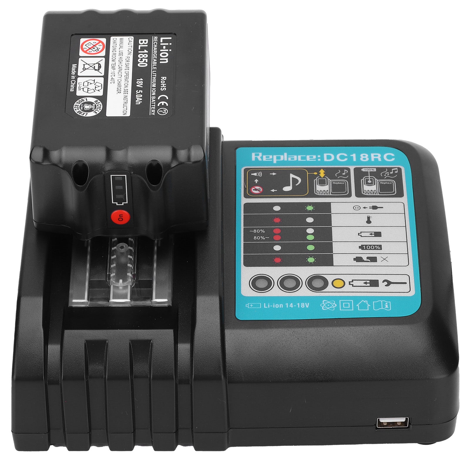 Battery Charger for Makita 18V 5.0Ah LithiumIon Industrial Supplies 3A DC18RC