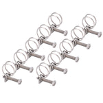 10Pcs Double Wire Hose Clips 304 Stainless Steel Water Pipe Band Tube Clamp Kit Fastener