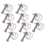 10Pcs Double Wire Hose Clips 304 Stainless Steel Water Pipe Band Tube Clamp Kit Fastener