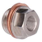 Sensor Adapter M18x1.5 to 1/8NPT Thread Exhaust Water Temperature Sensor Fitting with Gasket