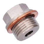 Sensor Adapter M18x1.5 to 1/8NPT Thread Exhaust Water Temperature Sensor Fitting with Gasket