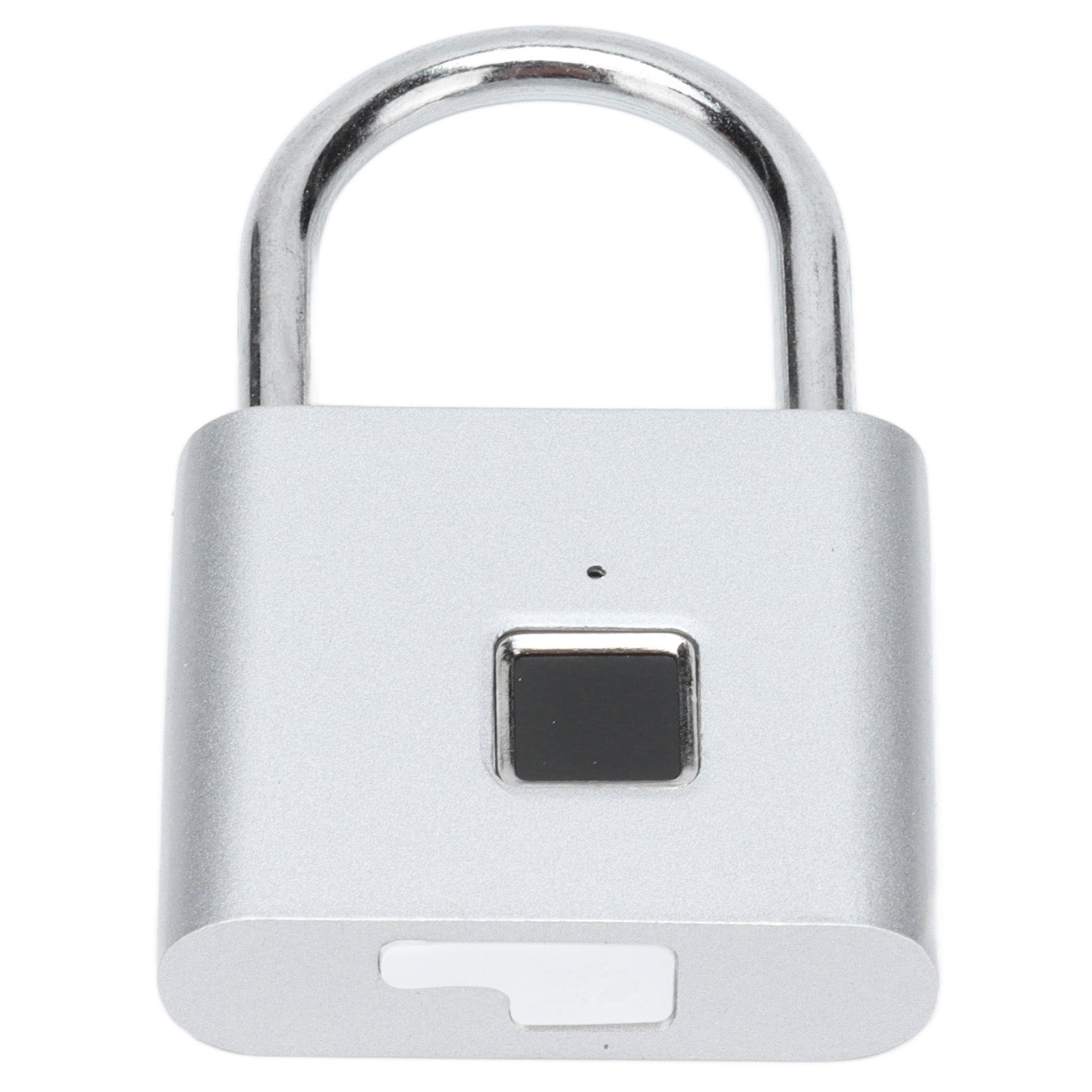 Fingerprint Padlock Zinc Alloy Smart Office Home Cabinet Door Dormitory Locker Fingerprint LockSilver