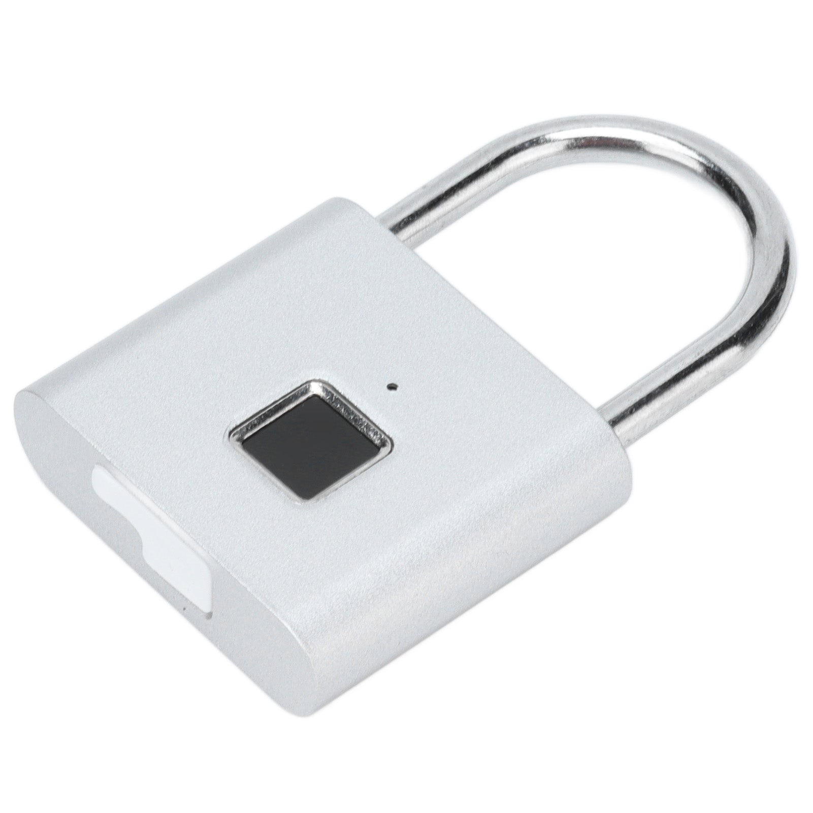Fingerprint Padlock Zinc Alloy Smart Office Home Cabinet Door Dormitory Locker Fingerprint LockSilver