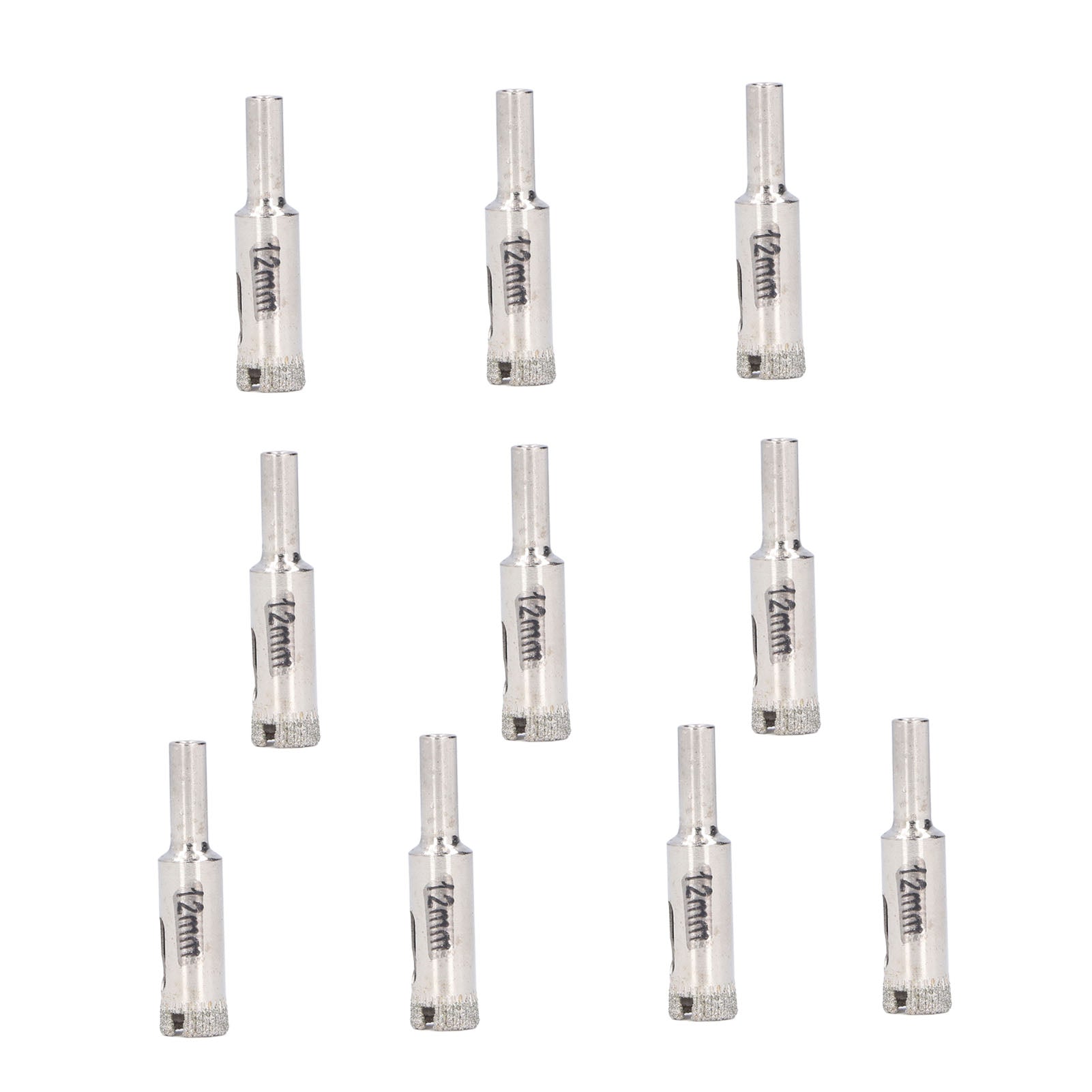 10Pcs Glass Drill Bit 12mm High Torsion Stable Fine Workmanship Sturdy Durable Tile Drill Bits