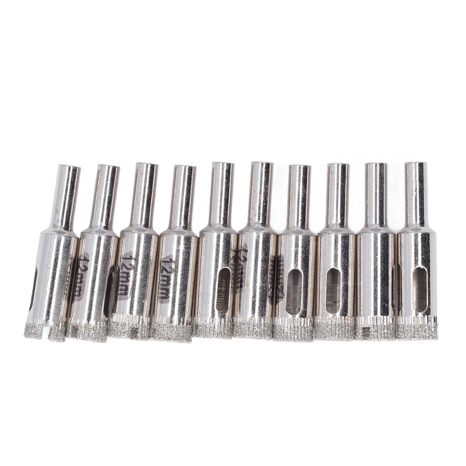 10Pcs Glass Drill Bit 12mm High Torsion Stable Fine Workmanship Sturdy Durable Tile Drill Bits