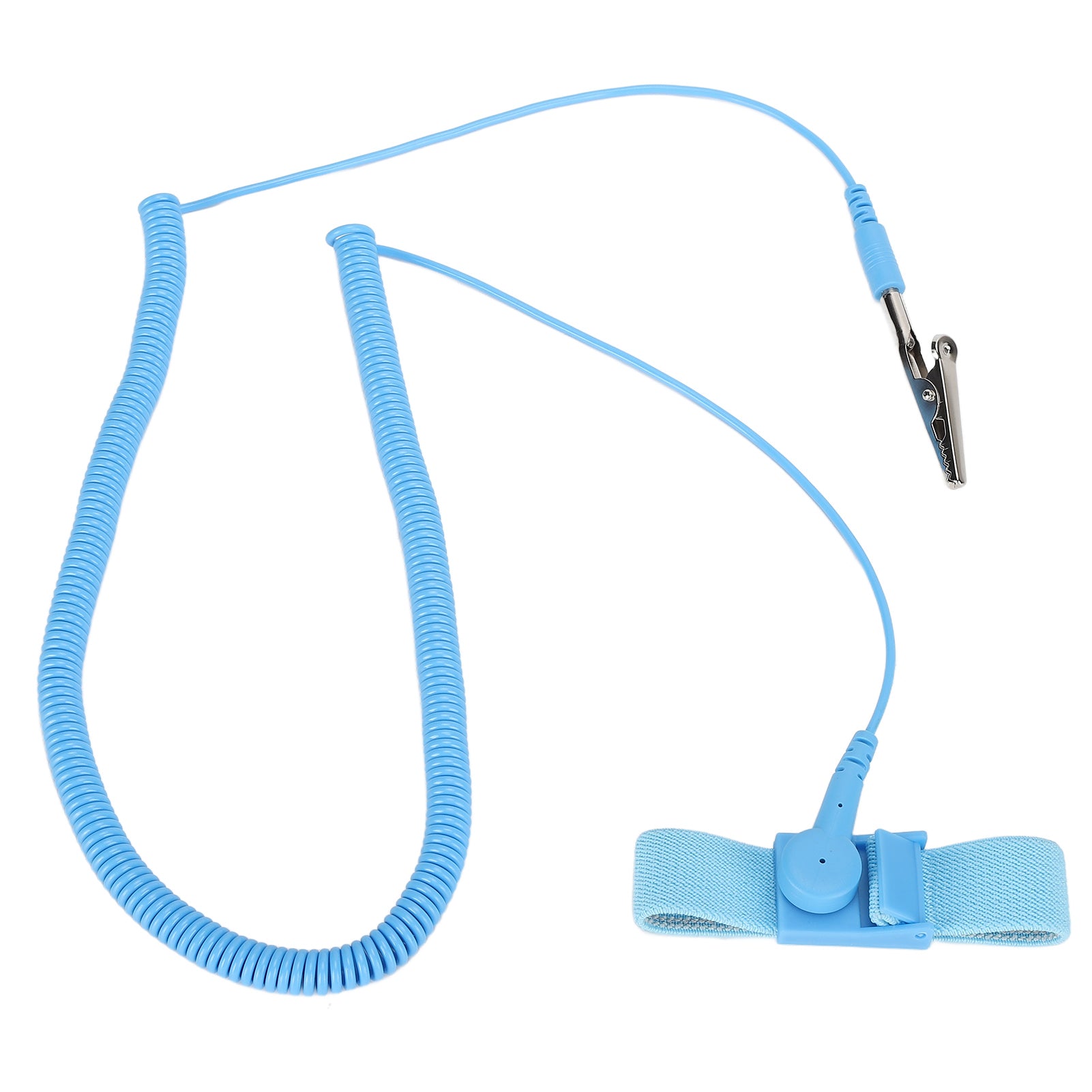 Static Bracelet Adjustable PU Wrist Strap Antistatic Wristband with Clip for Electronic Repair