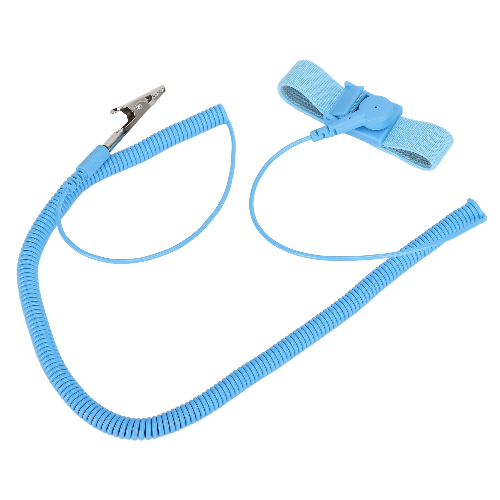 Static Bracelet Adjustable PU Wrist Strap Antistatic Wristband with Clip for Electronic Repair