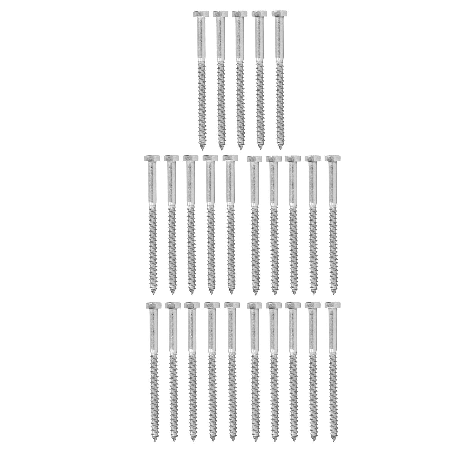 304 Stainless Steel Half Thread Bolt Wood Hex Lag Screws Self Tapping Wood Coach ScrewM8x120MM