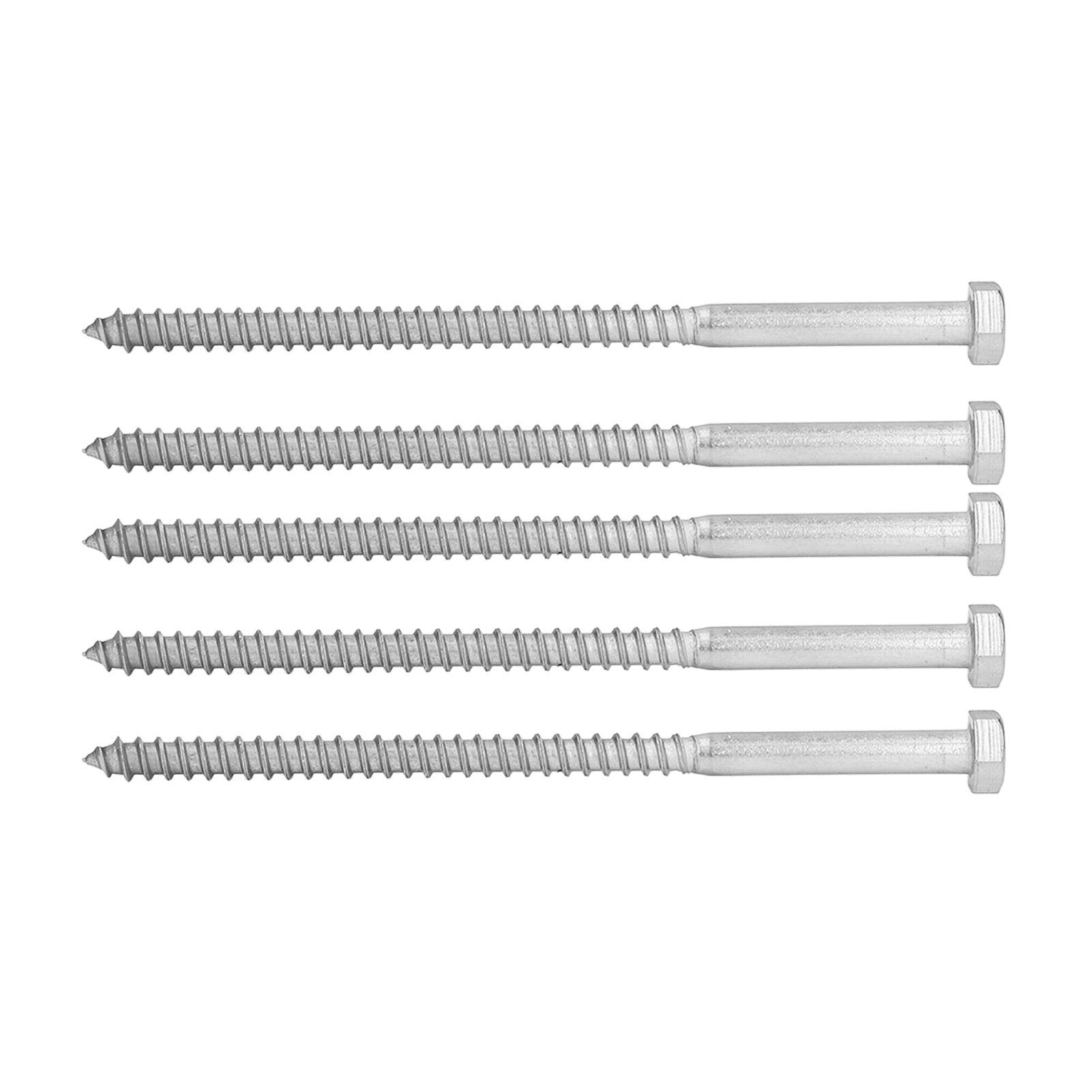 304 Stainless Steel Half Thread Bolt Wood Hex Lag Screws Self Tapping Wood Coach ScrewM8x150MM