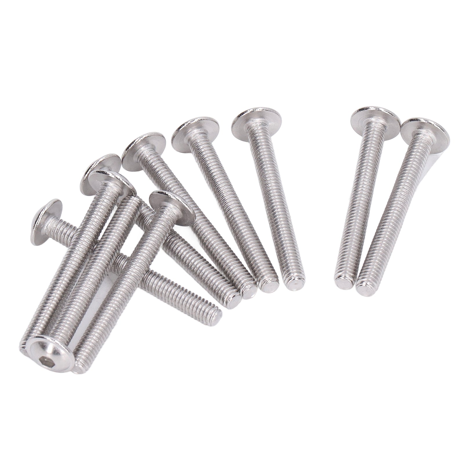 50Pcs Flanged Button Head Screws A2‑70 Stainless Steel Buttons Heads Socket Caps Bolts KitM4x35mm