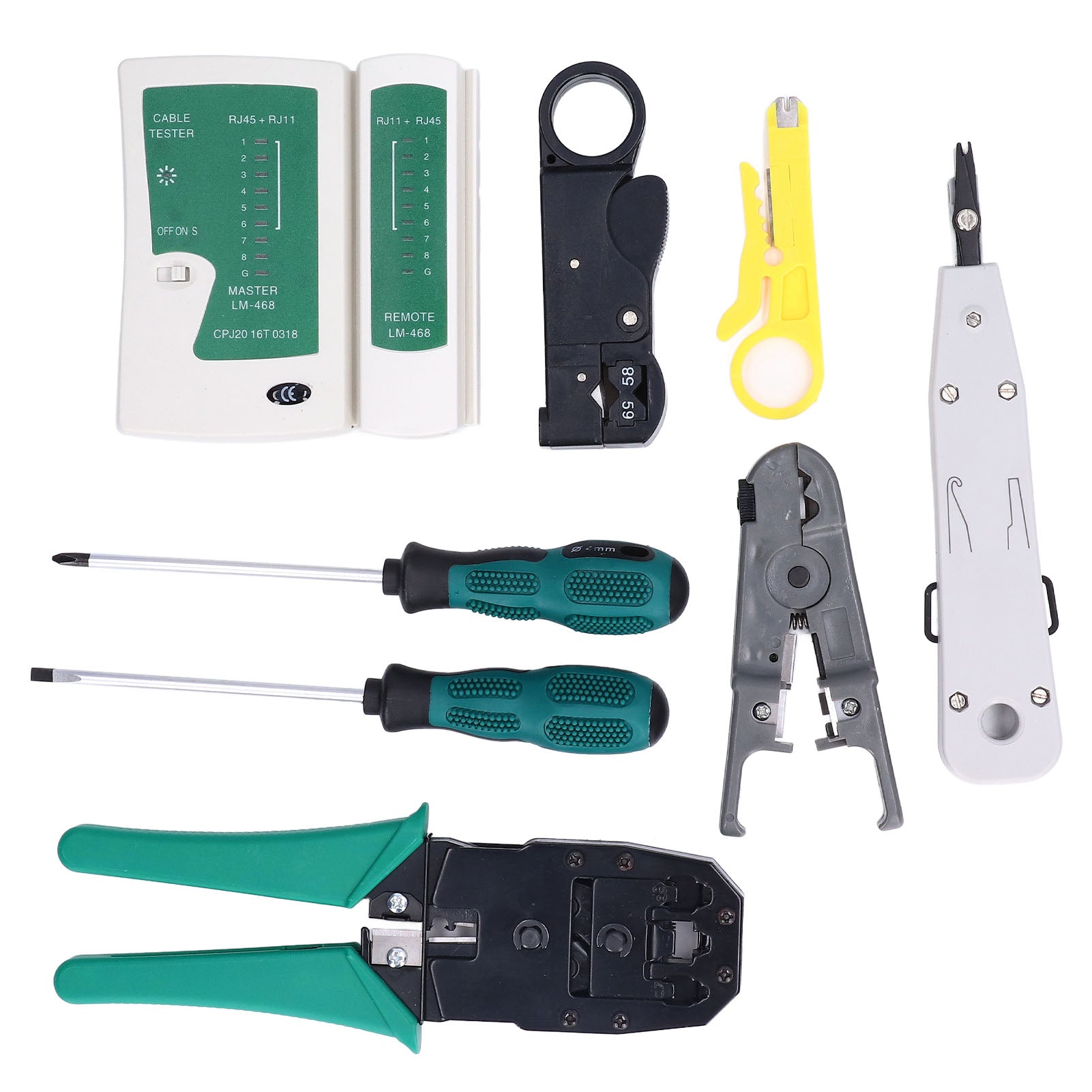 Network Cable Tool Wire Cutter Stripper Pliers Repair Maintenance Set Kit for Testing