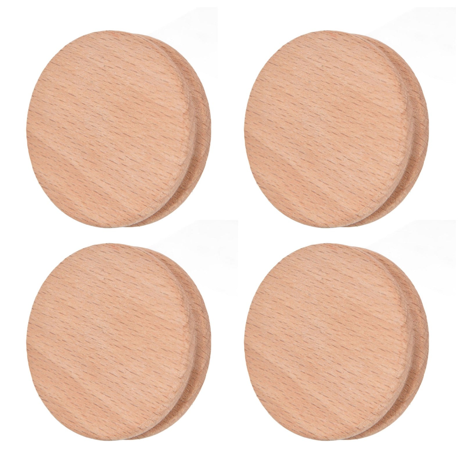10Pcs Round Slicker Edge Burnisher Tool Beech Wood DIY Leather Craft Edging Chamfering Device